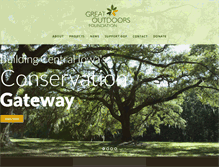 Tablet Screenshot of greatoutdoorsfoundation.org